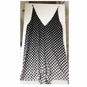 Zimmerman black spaghetti strap polkadot romper
